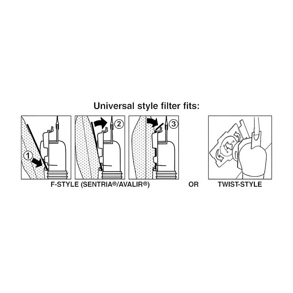 10 Pack F Style Vacuum Bags for Kirby Avalir, Sentria and G Series High Filtration Synthetic Bags