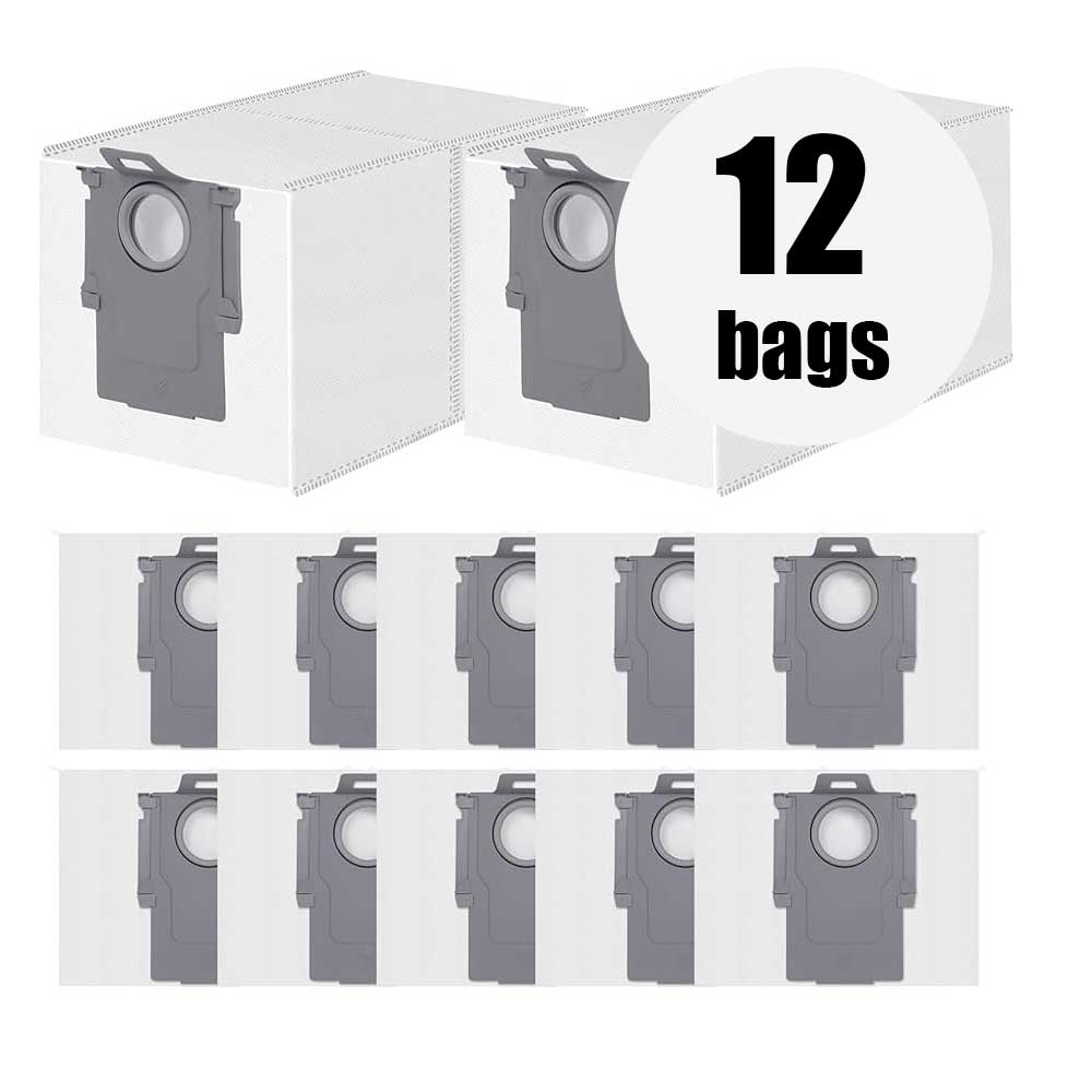 12 x Dust Bags For Roborock S8 MaxV Ultra, QRevo & Qrevo MaxV Robot
