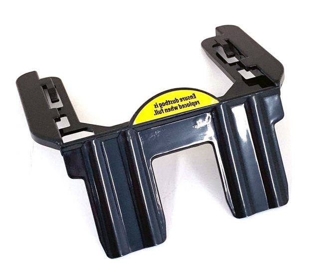 Replacement plastic dust bag holder bracket compatible with Hoover Regal 9001PH vacuum cleaner.