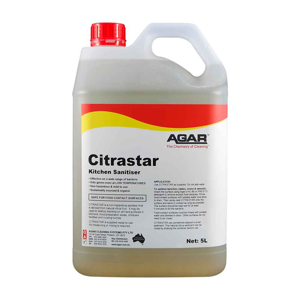 Agar Citrastar Food Grade Sanitiser – Natural Citrus Based Surface Cleaner 5L