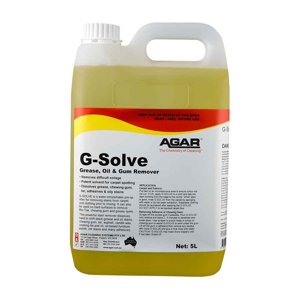 Agar G Solve Oil and Gum Remover for Spot Cleaning 5Lt