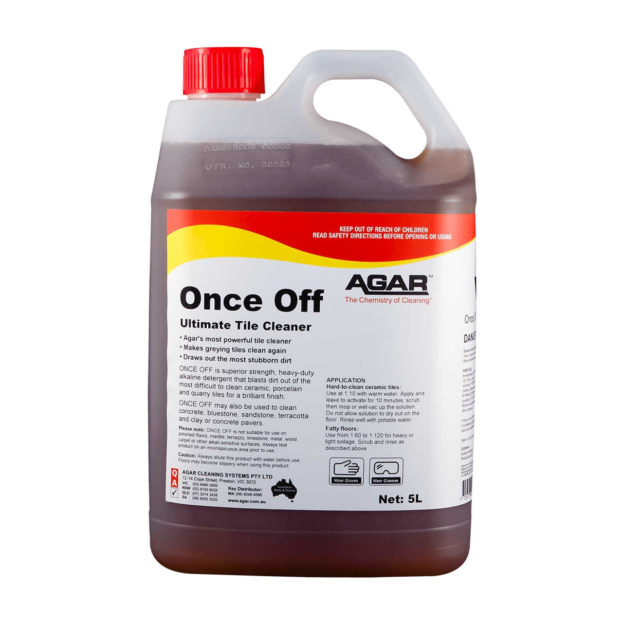 Agar Once Off Concentrated Tile Cleaner 5L
