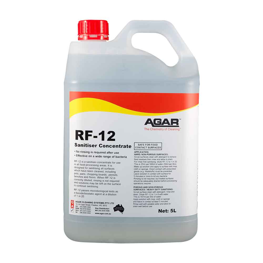 RF12 No Rinse Sanitiser Concentrate 5Lt