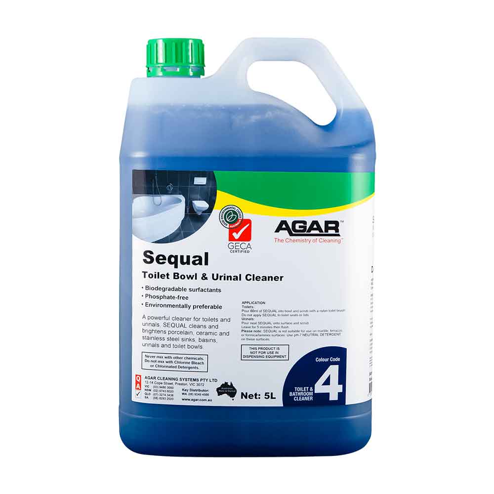 Agar Sequal Biodegradable Bowl & Urinal Cleaner 5l