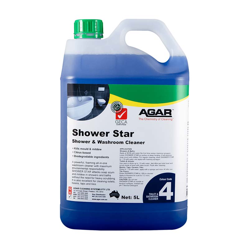 Agar Shower Star Concentrated Shower Bathroom Cleaner & Mould Eliminator 5Lt