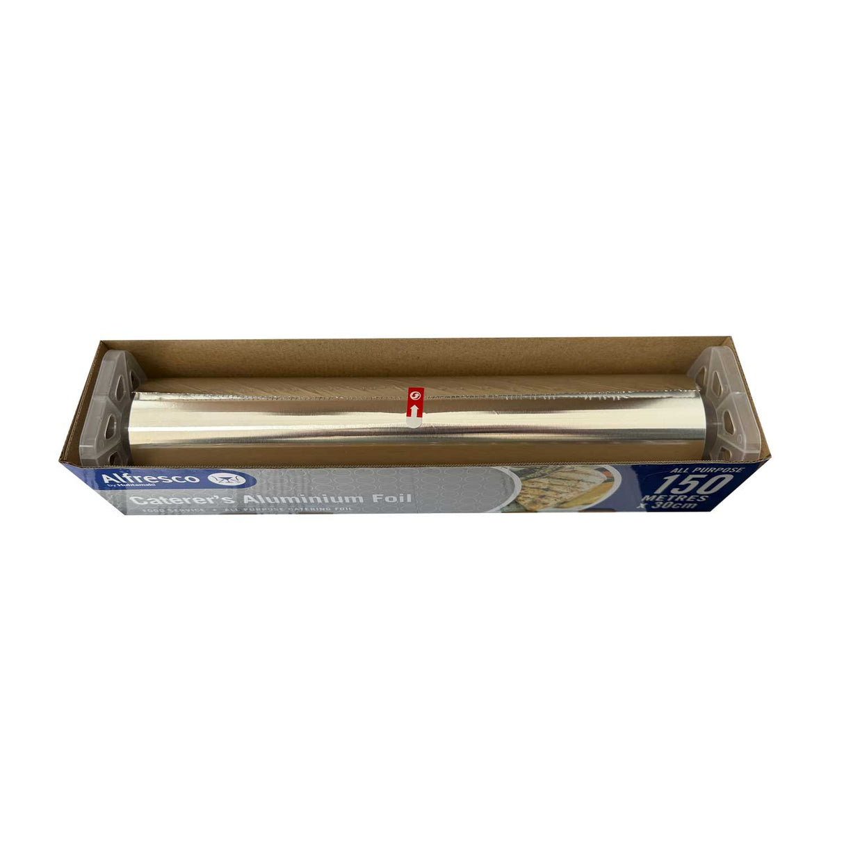 Premium grade aluminium foil roll 150m x 30cm for grilling