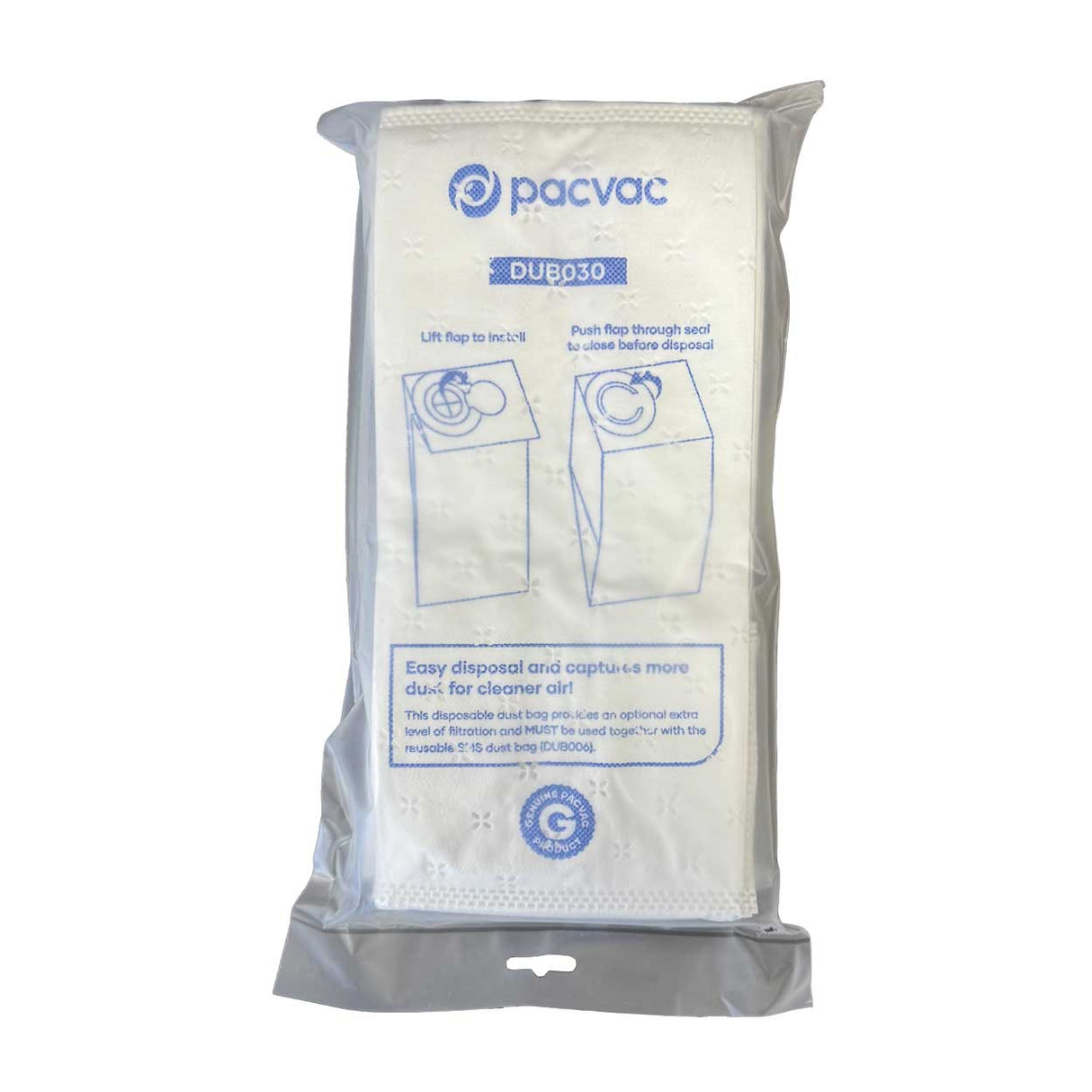 Bags for Pacvac Micron and Thrift, Vax VXCB-01, Synthetic Genuine Pack of 10