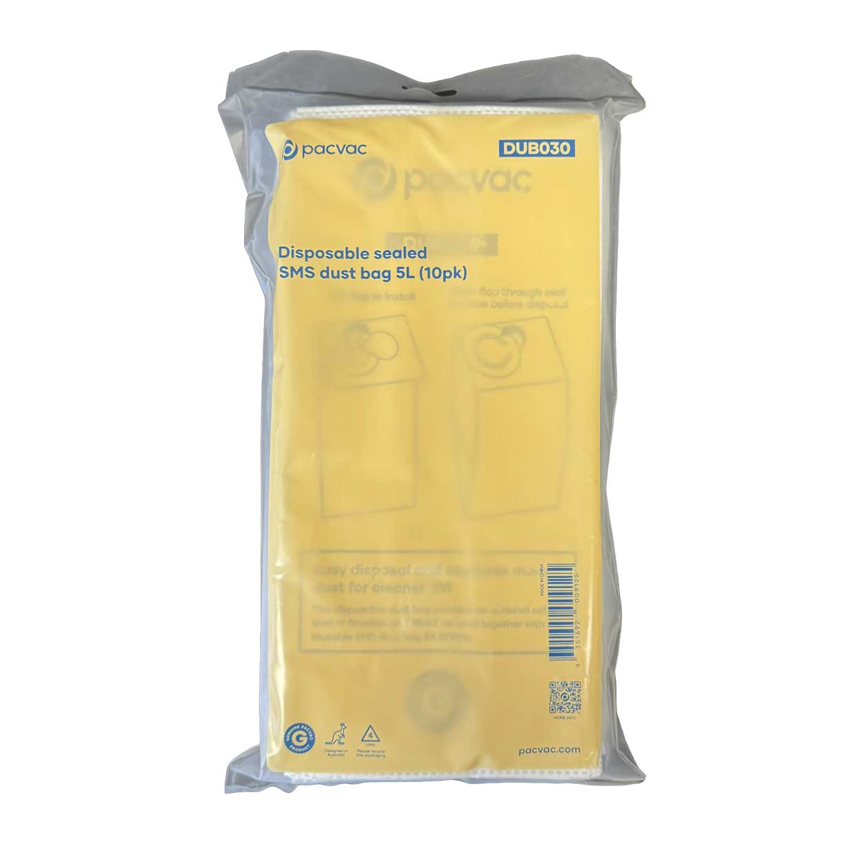 Bags for Pacvac Micron and Thrift, Vax VXCB-01, Synthetic Genuine Pack of 10