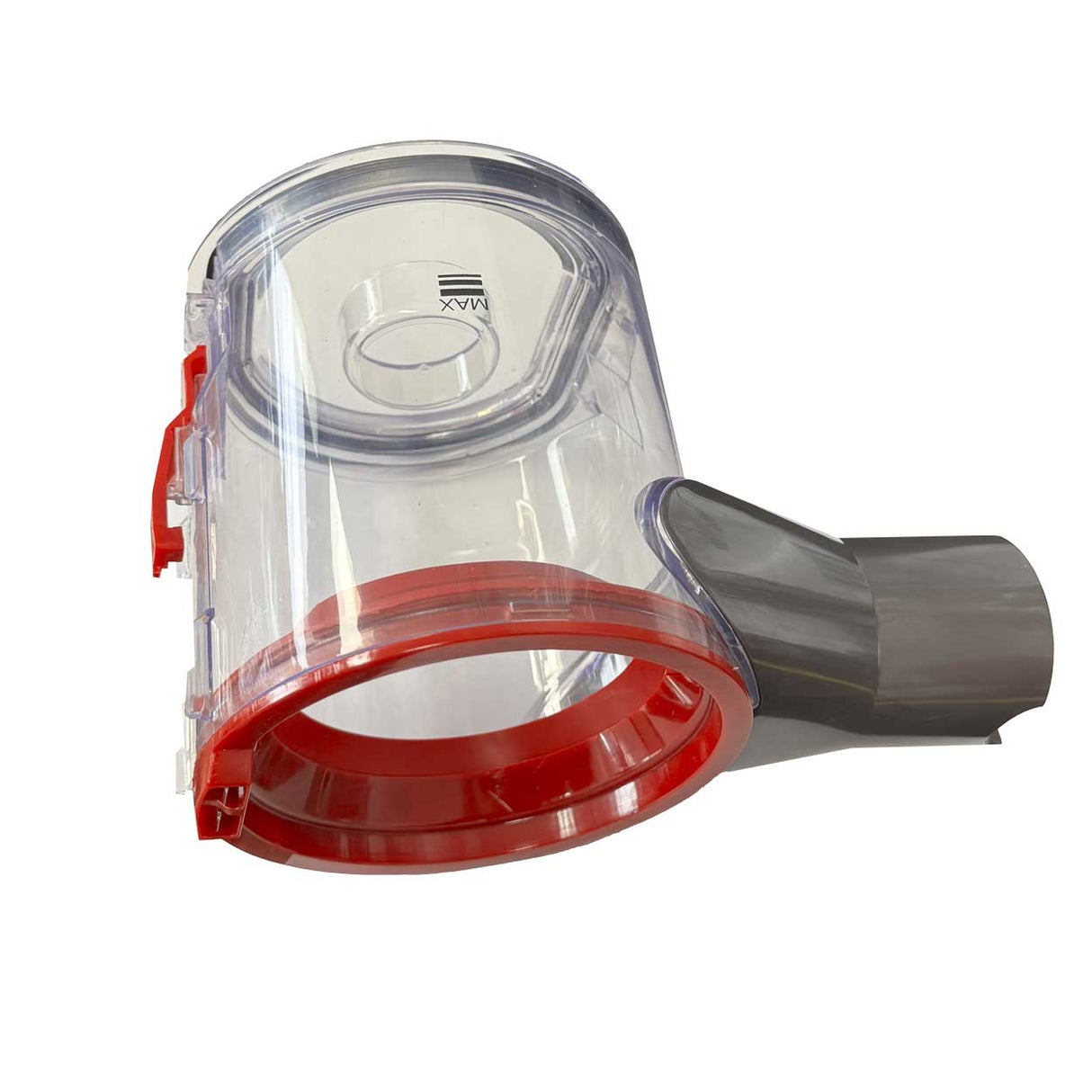 High strength polycarbonate dirt bin with bottom release door for Dyson V7.