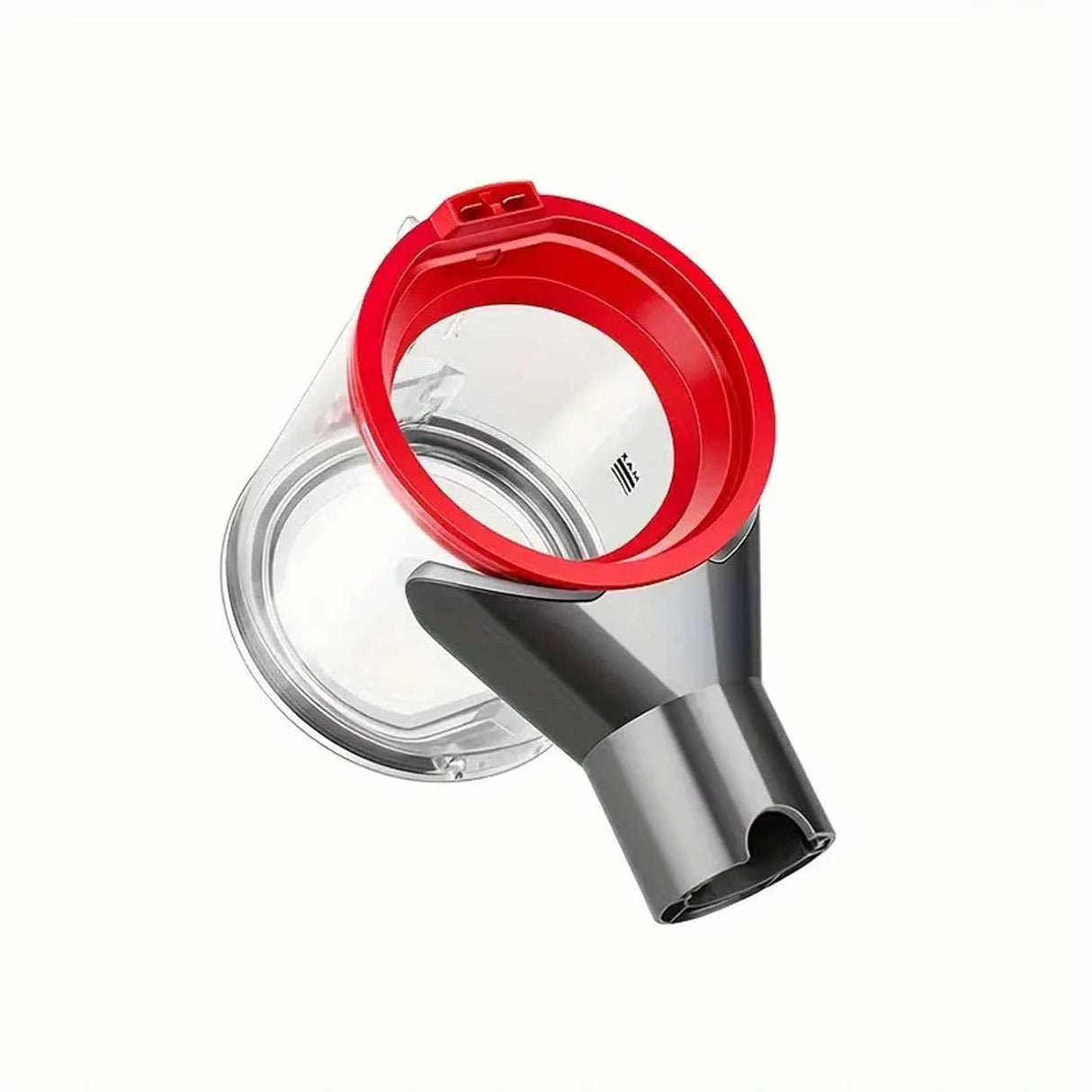 Clear replacement dust bin canister compatible with Dyson V8 SV10 cordless vacuum.