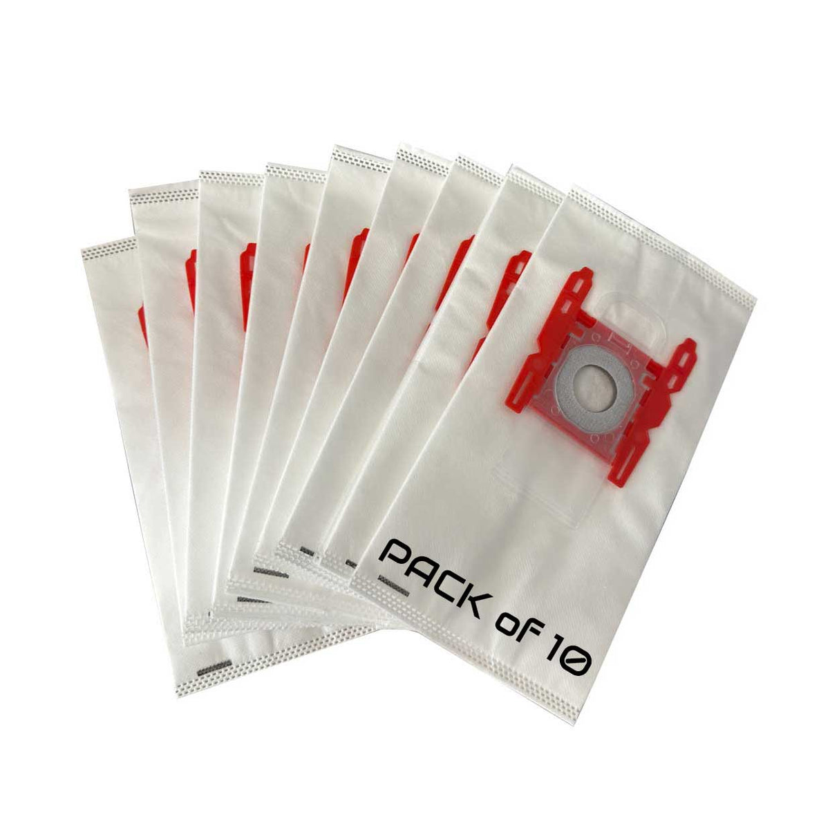 10 pack box of high-filtration synthetic vacuum bags compatible with Bosch Type G and G ALL models.