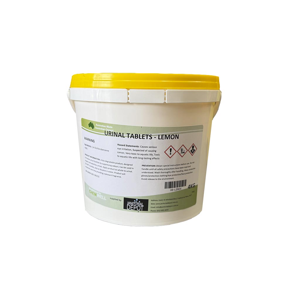 Chemwell Lemon Urinal Tablets Blocks 4Kg Bucket