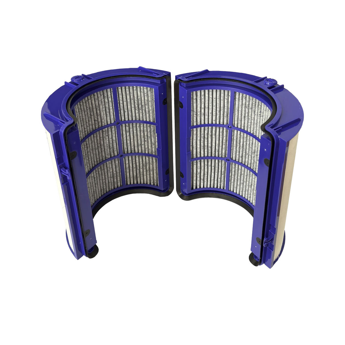 Replacement air purifier filter for Dyson models TP04, TP07, and HP04 featuring a dense glass HEPA pleat.