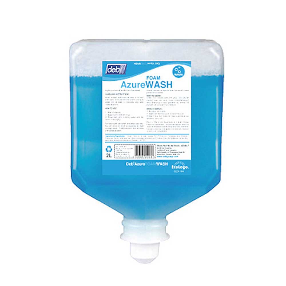 6 x Deb Azure FOAM WASH 1 Lt Foaming Hand Soap – Mild and Skin Friendly