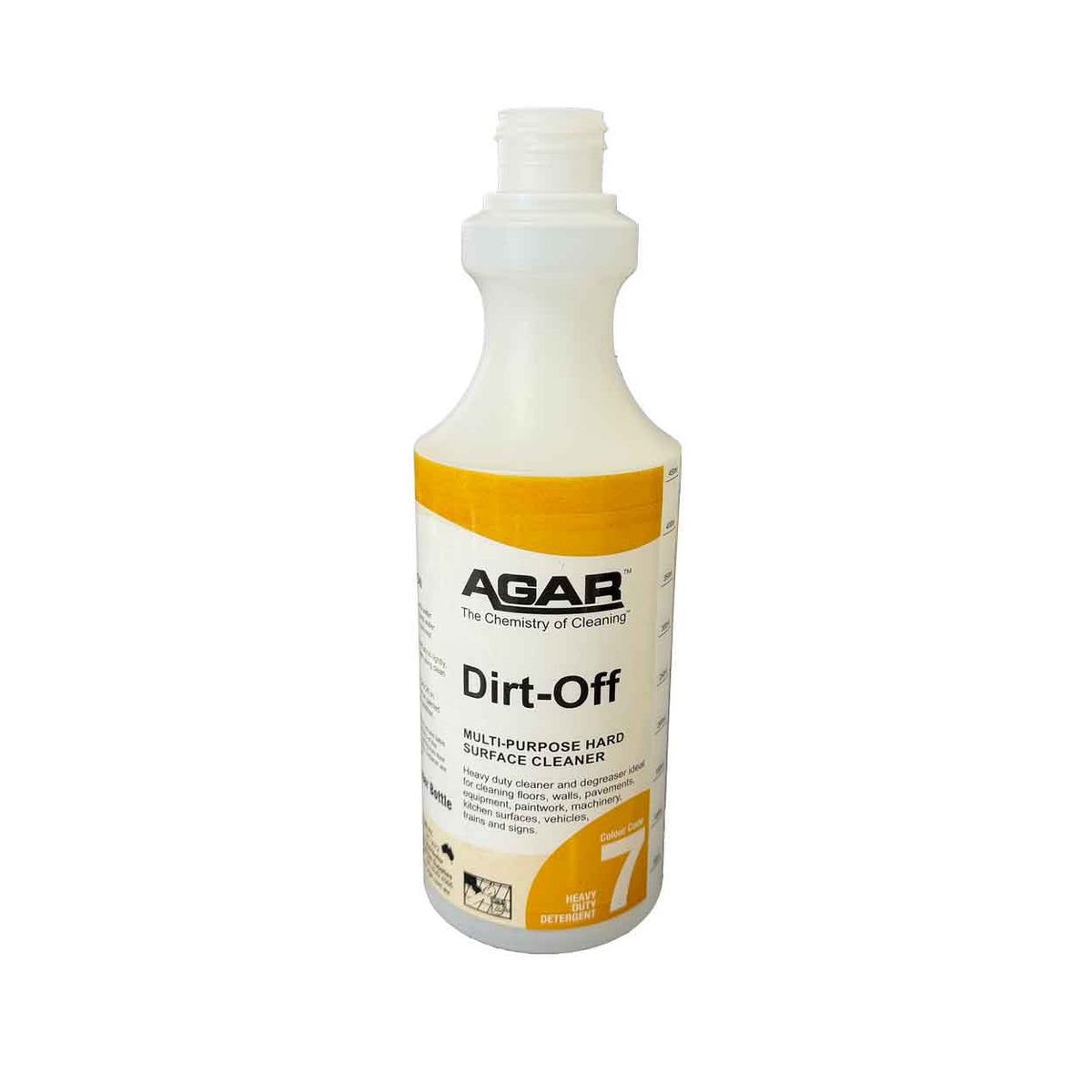 A bottle of AGAR Dirt-Off Multipurpose Hard Surface Cleaner