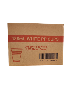 Disposable Drinking Plastic PP Cups 185ml 1000 box