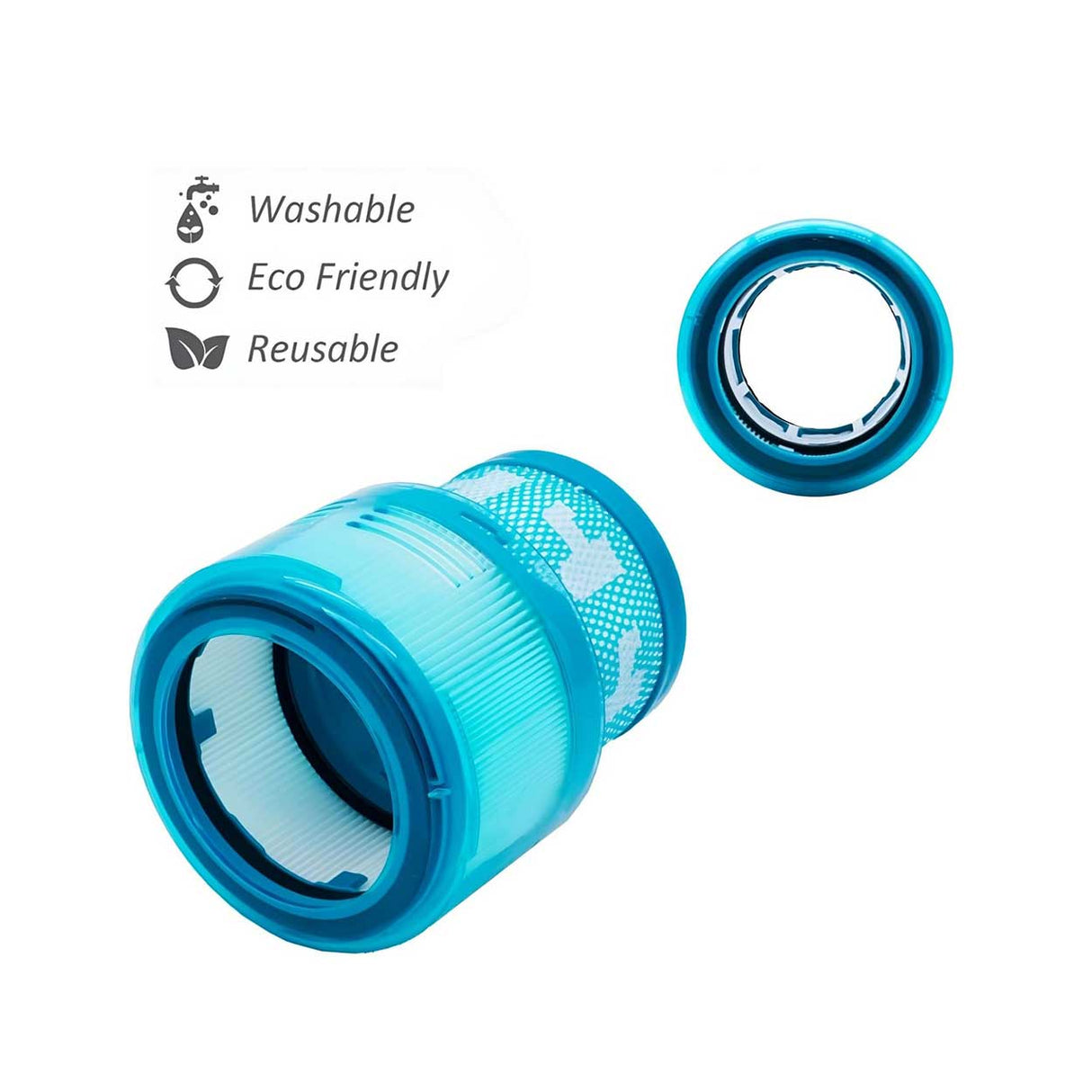 Dyson 972352-01 compatible HEPA filter assembly side-by-side