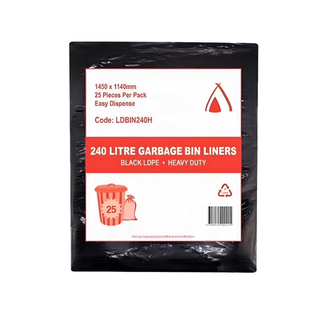 Garbage Bag - Bin Liner 240Lt Extra Heavy Duty