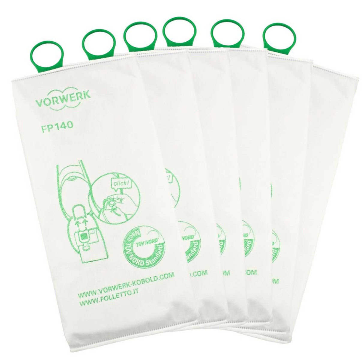 Genuine Vorwerk Kobold VK140, VK150 premium filter vacuum bags