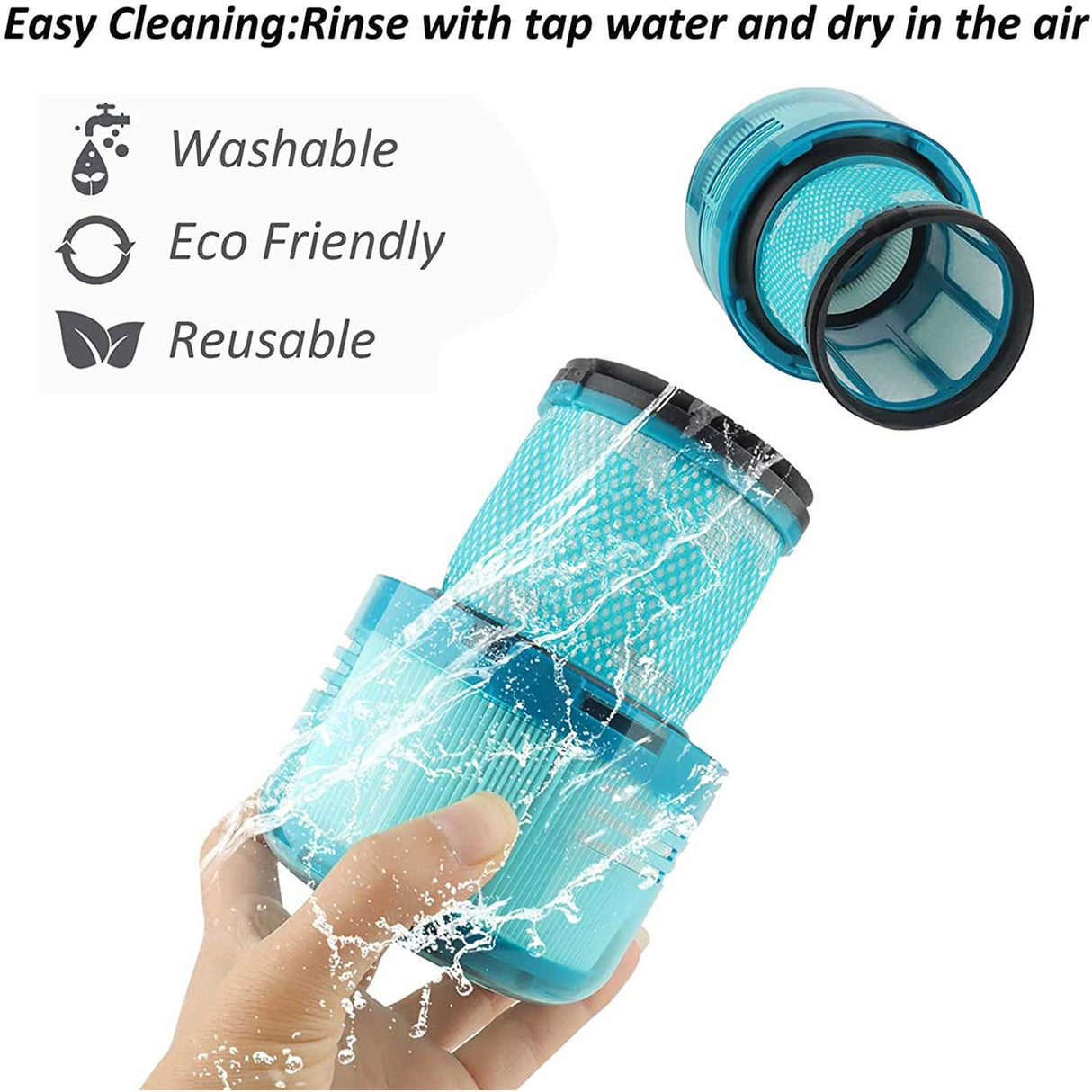 HEPA Filter For DYSON V15 Detect Stick Vacuum Cleaners (2 Pack)