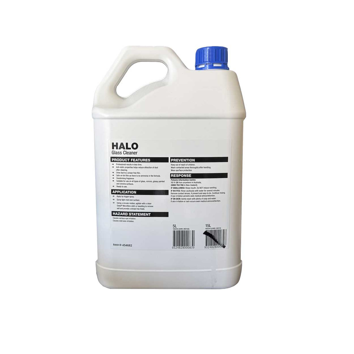 Halo Glass, Chrome & Stainless Steel Cleaner 5L Streak-Free Shine