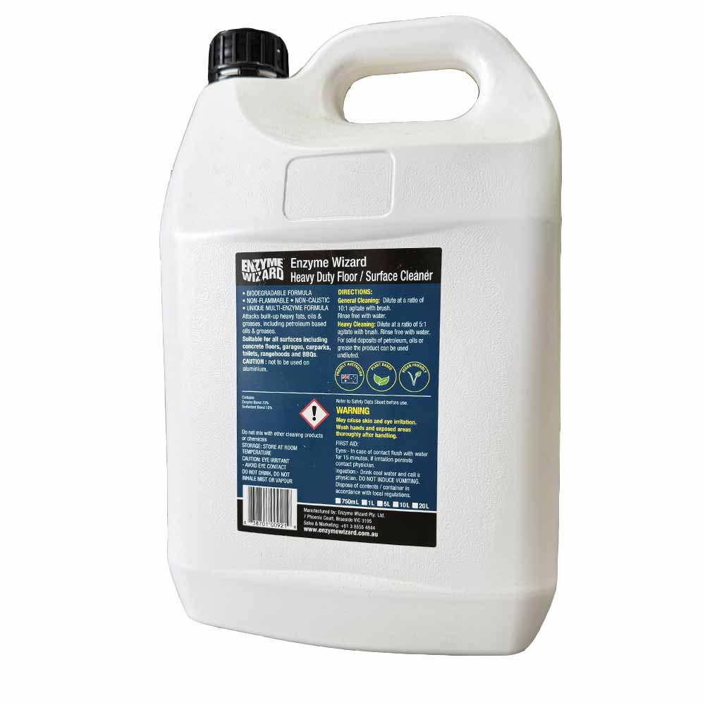 Heavy Duty Floor & Surface Cleaner Enzyme Wizard 5Lt
