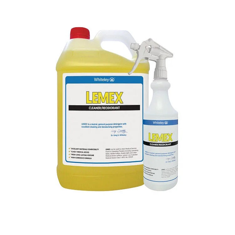 Whiteley Lemex Class 1 Medical Lemon Detergent for Healthcare Cleaning