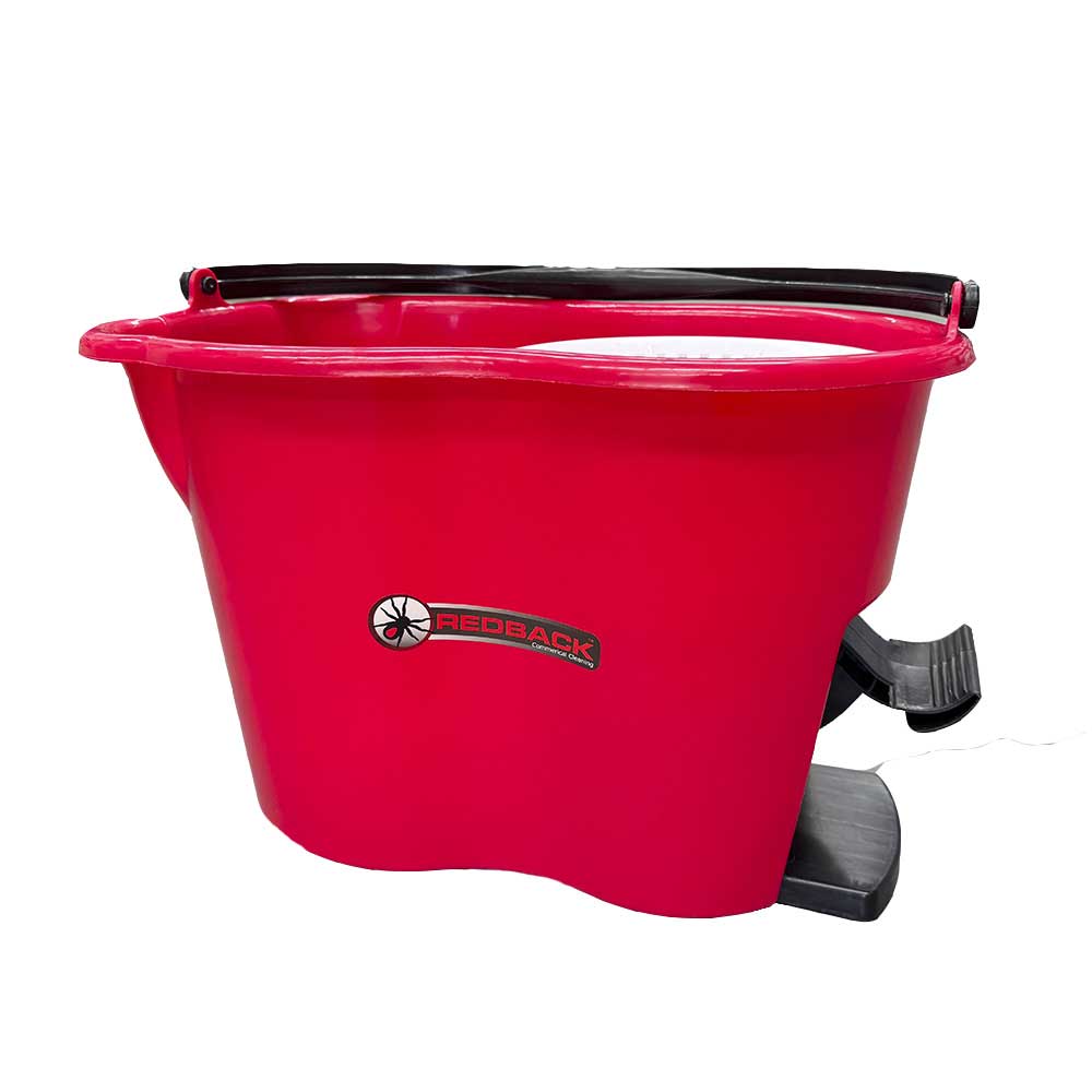 Magic Spin Mop Bucket & Refill 360 Degree Rotation Set Redback