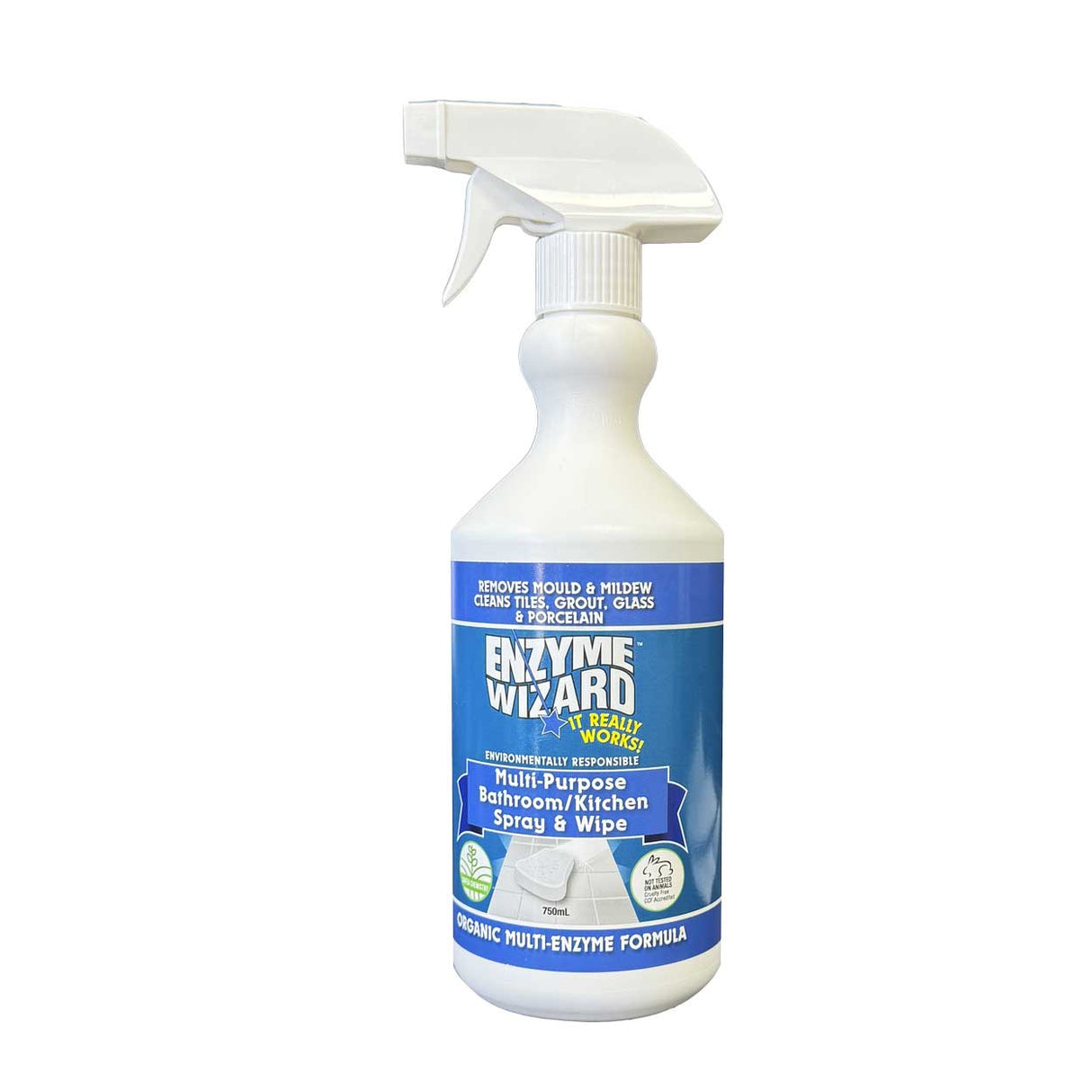 Multi Purpose Bathroom & Kitchen Spray Enzyme Wizard 750ml