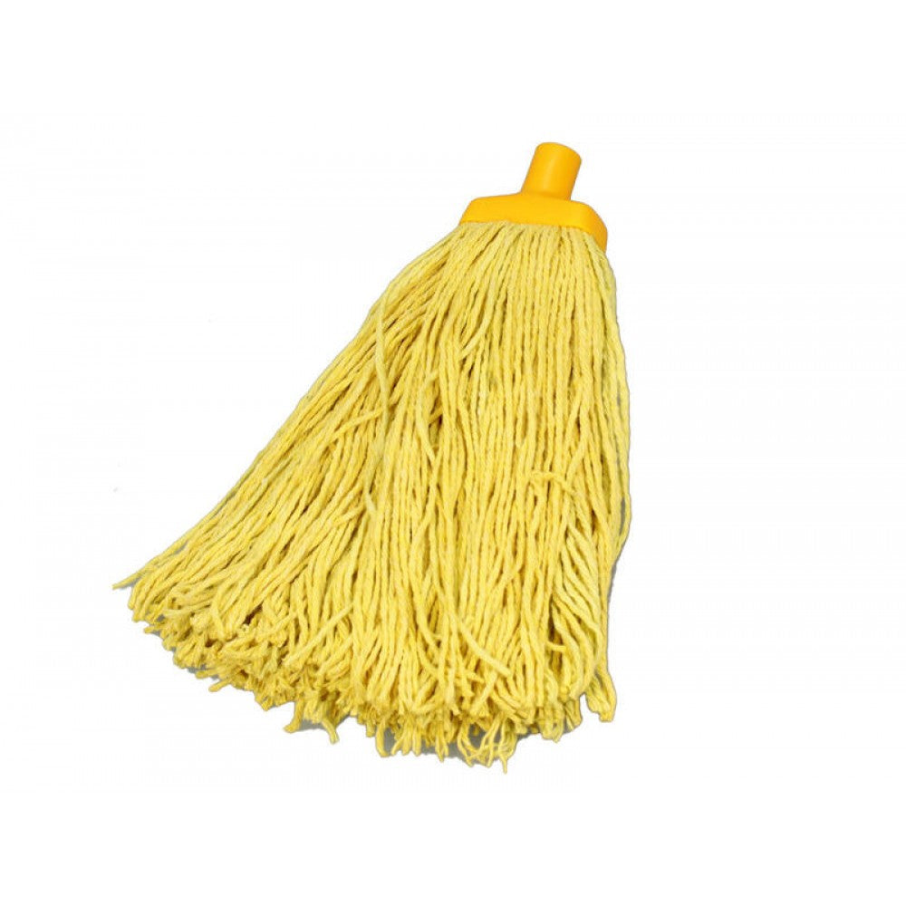 Close-up of high-absorbency textile yarn on an Oates value mop.