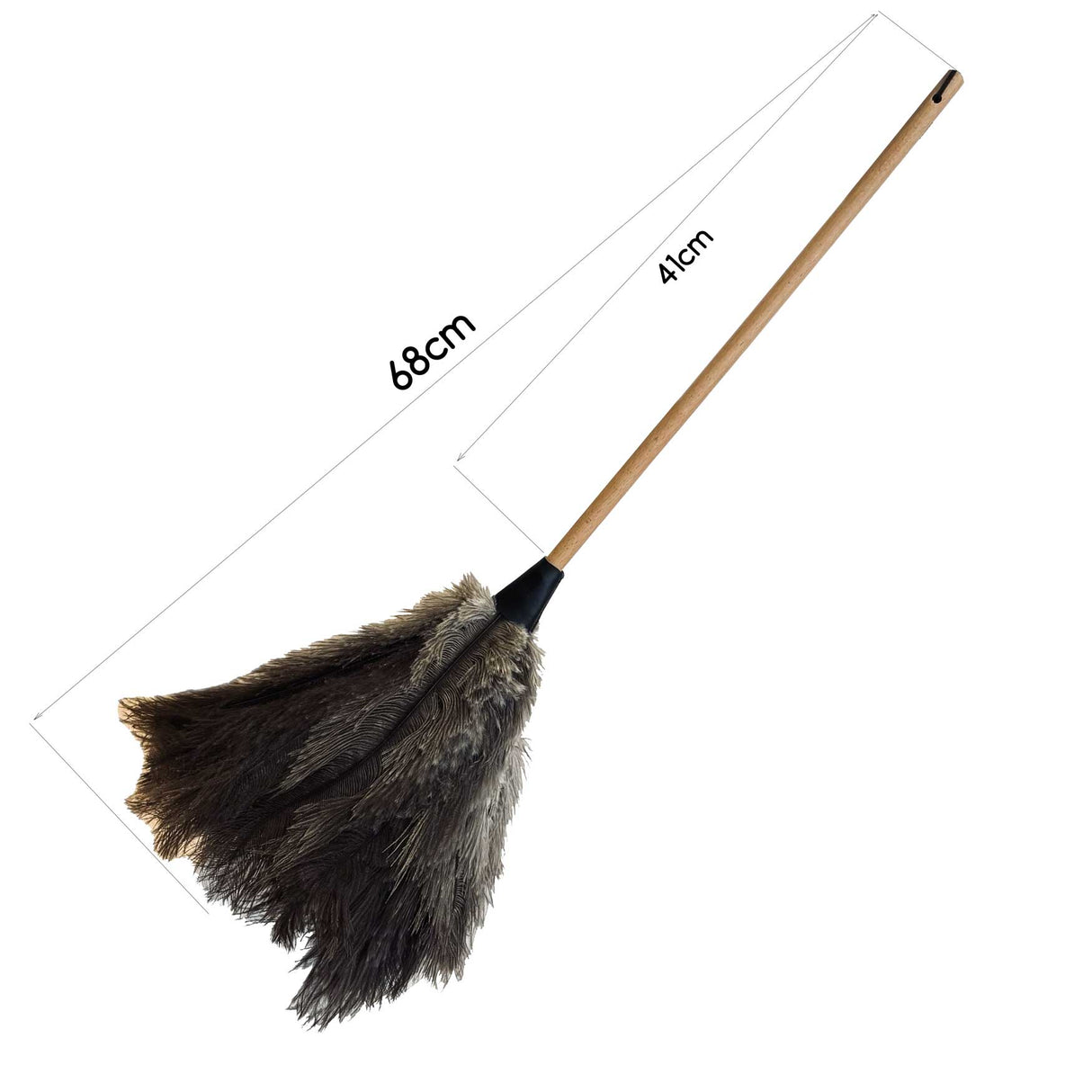 Medium ostrich feather duster for delicate surfaces
