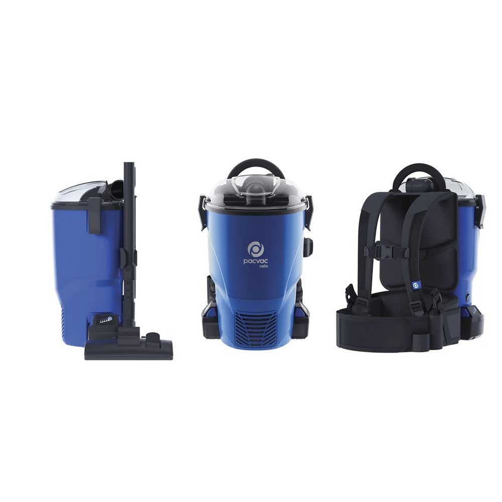 Pacvac Velo Lightweight Backpack Vacuum Cleaner with Ecoharness