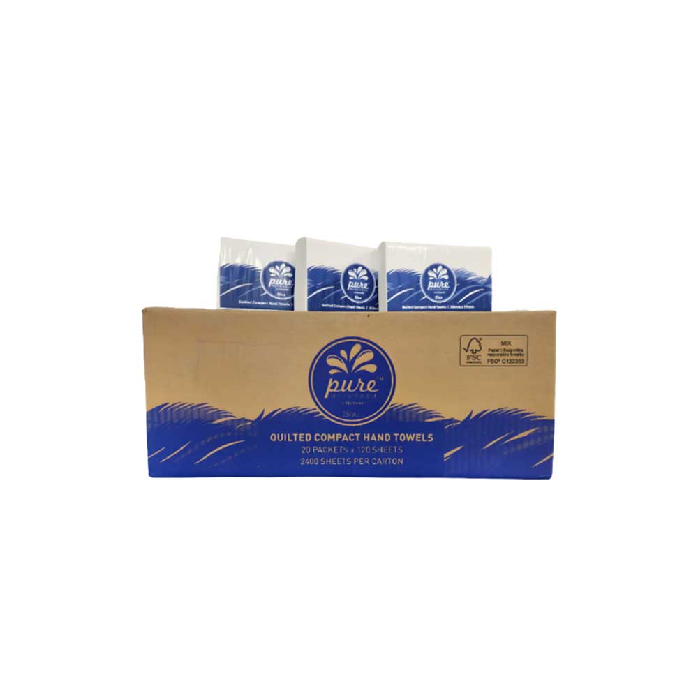 Premium Quilted Compact Hand Towels Ultra Soft and Absorbent Washroom Luxury 2400sh