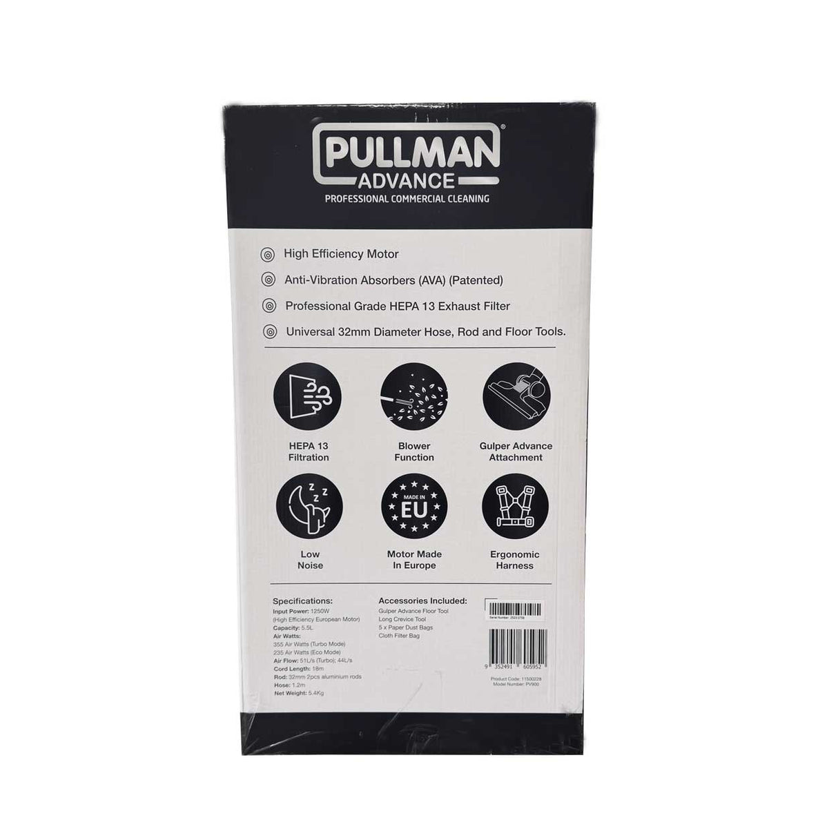 Pullman Advance Commander PV900 Backpack Vacuum Cleaner 32mm