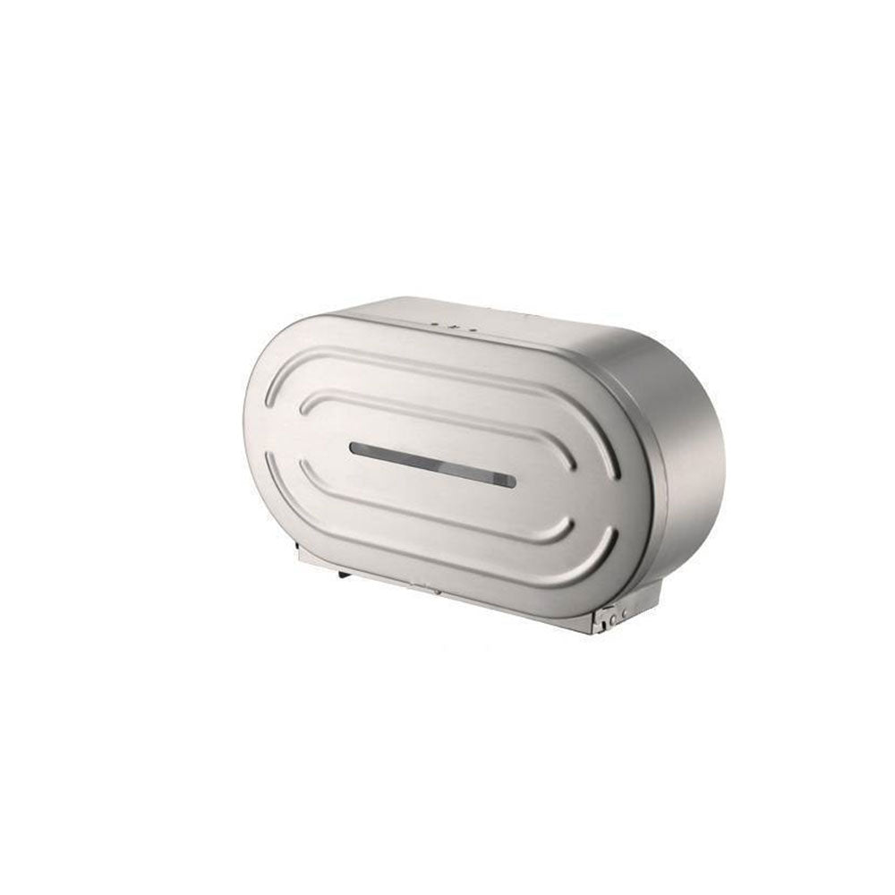 Stainless Steel Twin Jumbo Toilet Roll Dispenser – Durable Design