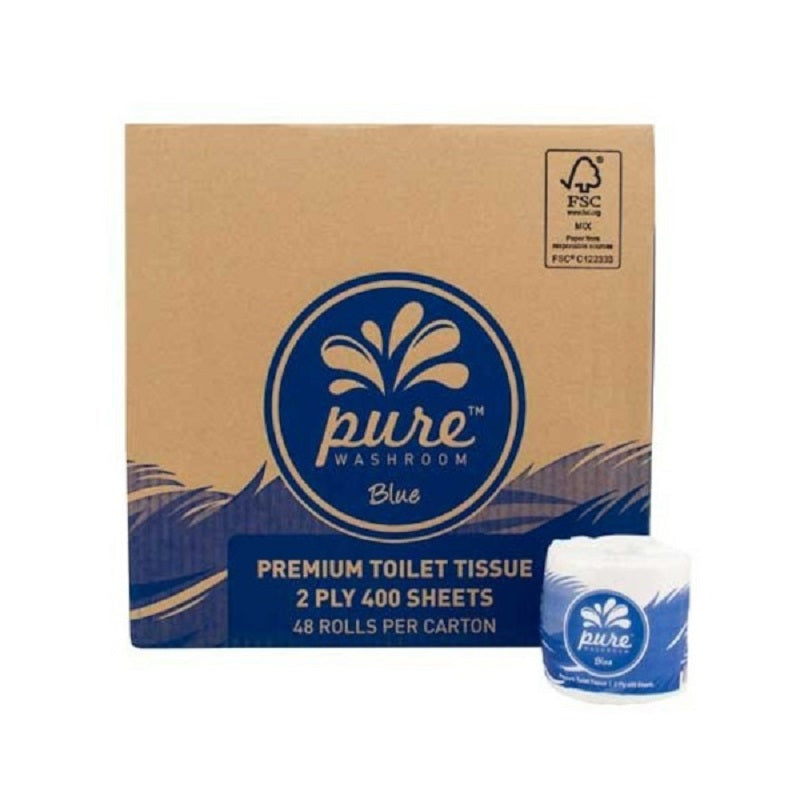 Pure Washroom Toilet Paper 400 Sheets – Soft, Strong and FSC Certified