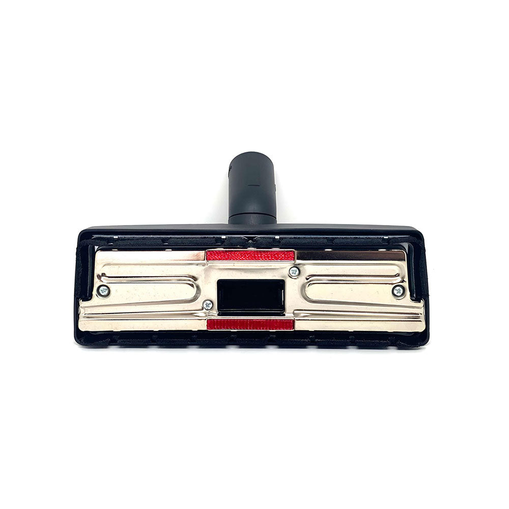 Vacuum floor head with retractable brush bristles for dual floor cleaning