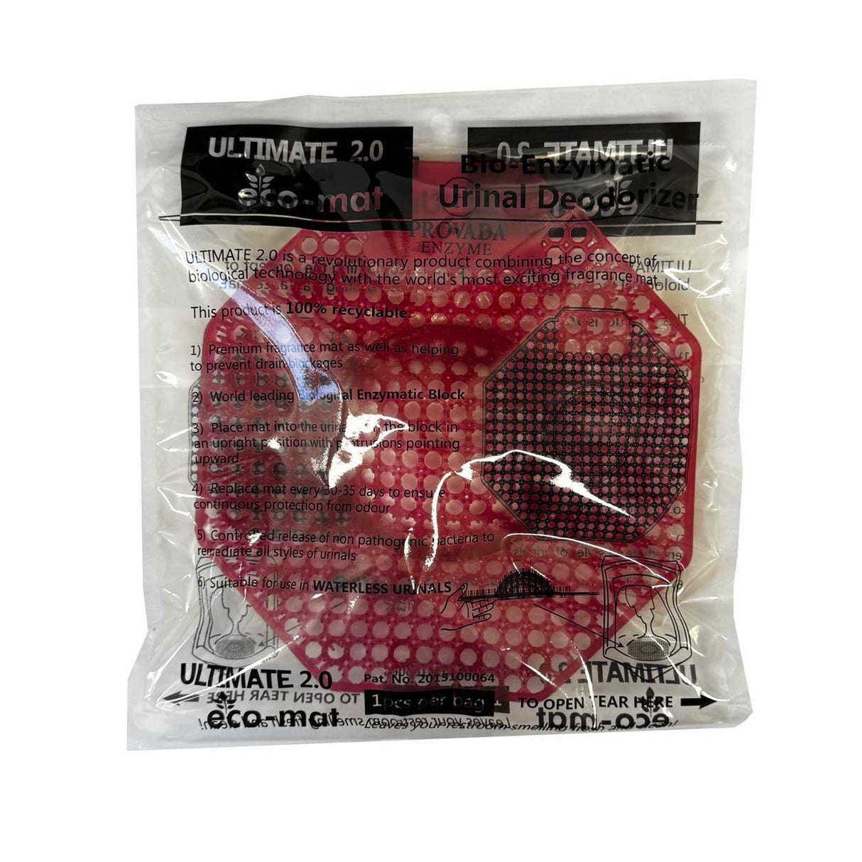 Ultimate 2.0 Eco Mat Berry Fruit Urinal Deodoriser Pads for Urinals