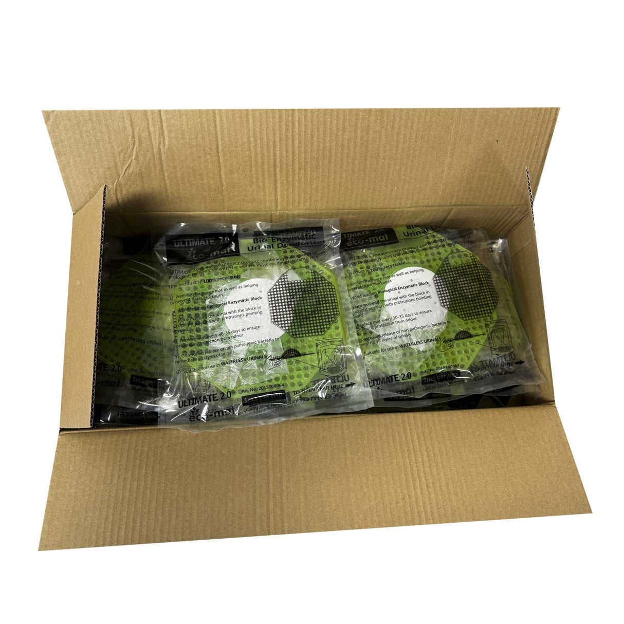 Ultimate 2.0 Eco Mat Cucumber Melon Urinal Deodoriser Pads for Urinals