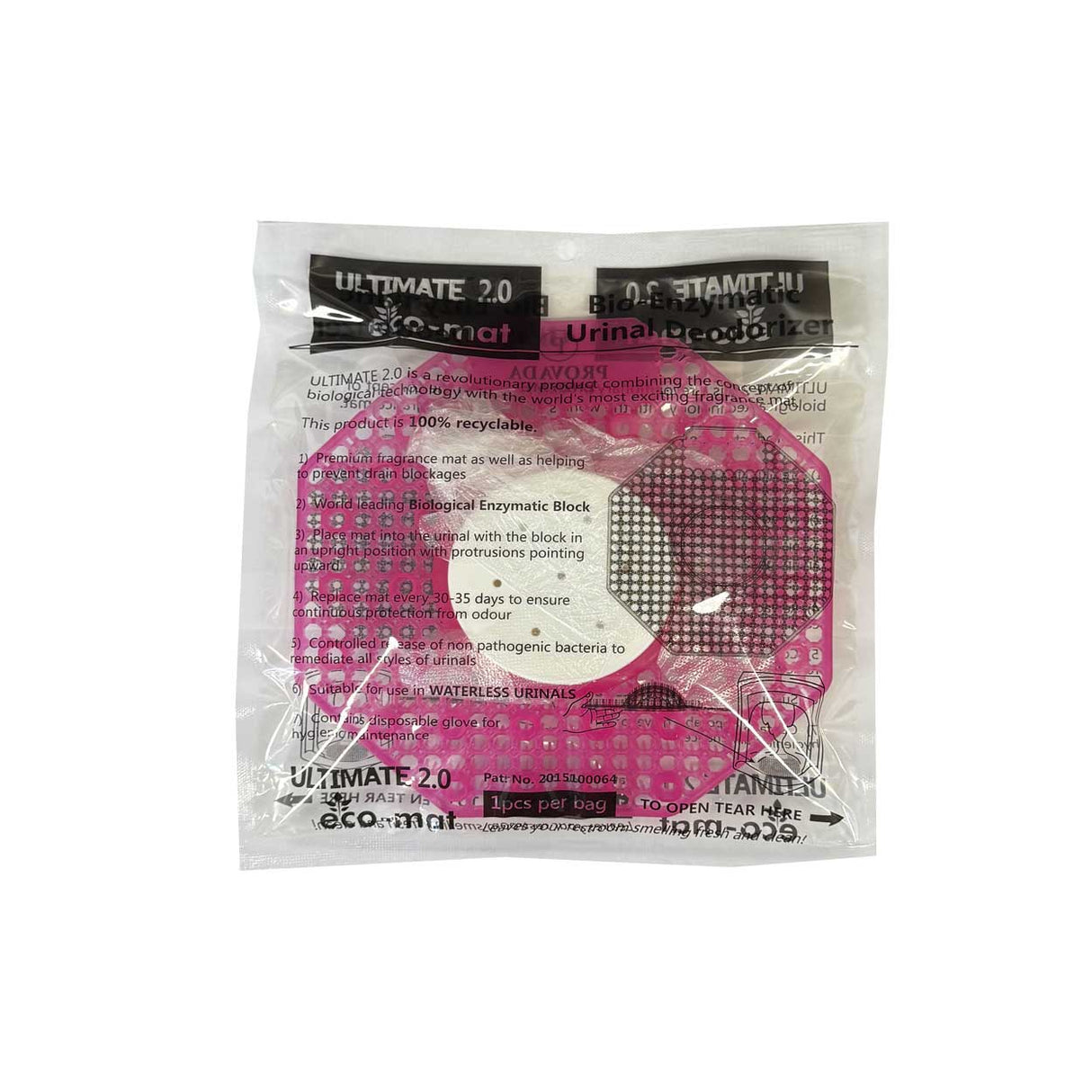 Ultimate 2.0 Eco-Mat Mango Urinal Deodoriser Pads for Urinals