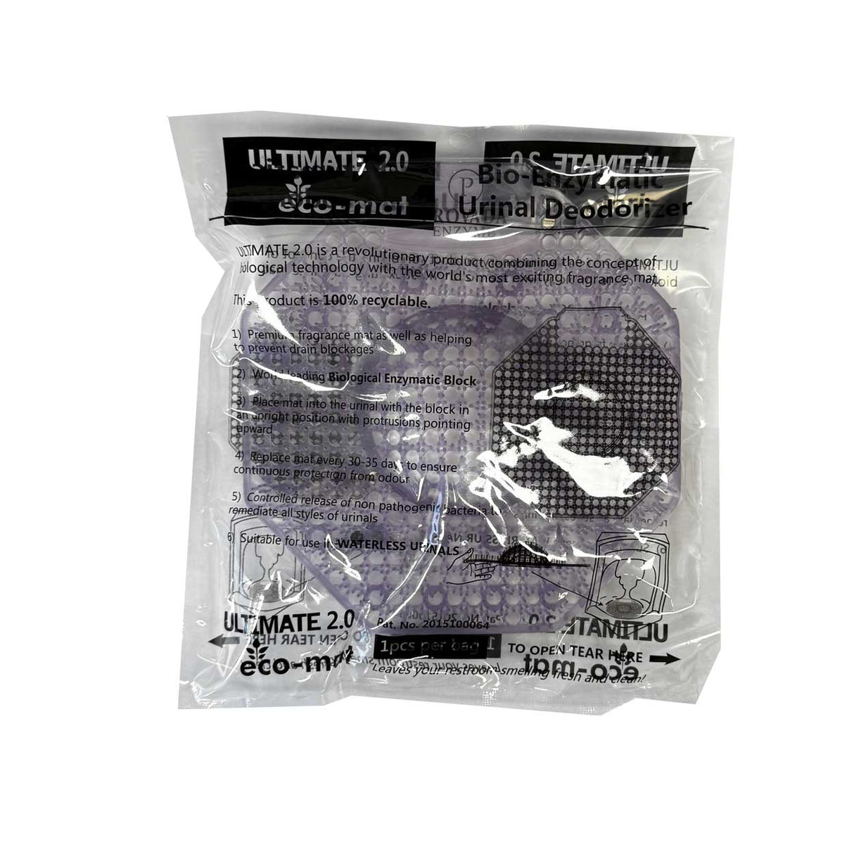 Ultimate 2.0 Eco Mat Ocean Mist Urinal Deodoriser Pads for Urinals