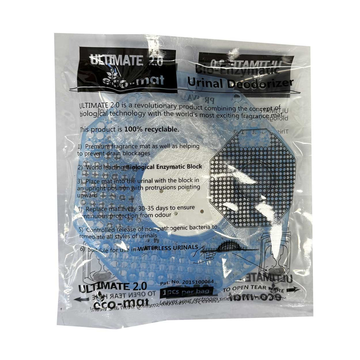 Ultimate 2.0 Eco Mat Spring Orchid Urinal Deodoriser Pads for Urinals