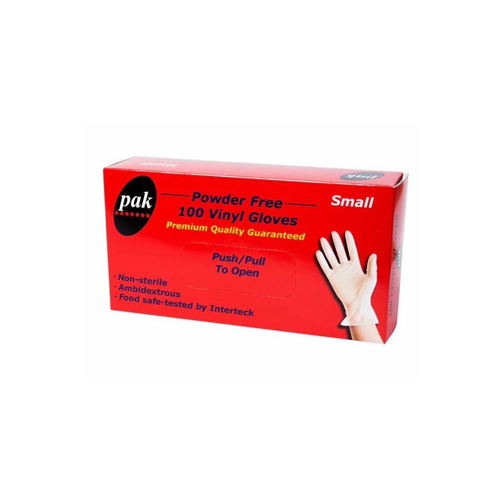 Vinyl Gloves Clear Powder Free Carton of 10 x 100 gloves