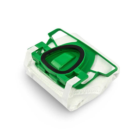 Vorwerk VK200 premium HEPA filter bag showing yellow suction indicator