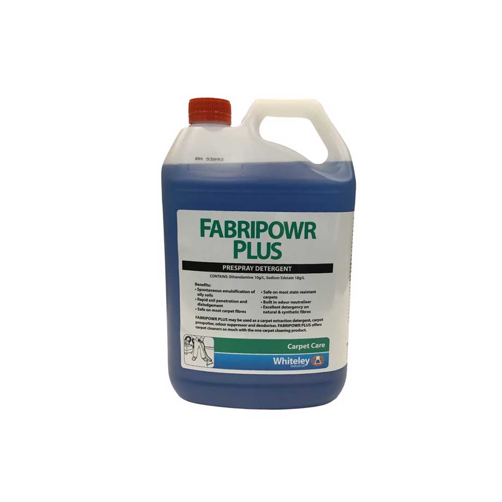 Whiteley FABRIPOWR PLUS Detergent Pre-spotter Odour Suppressor Deodoriser 5lt