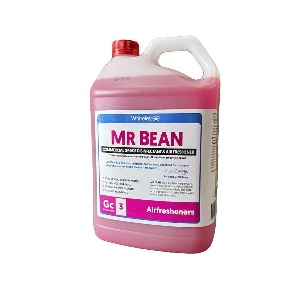 Whiteley Mr Bean Cleaner and Sanitiser with Bubblegum Fragrance 5Lt