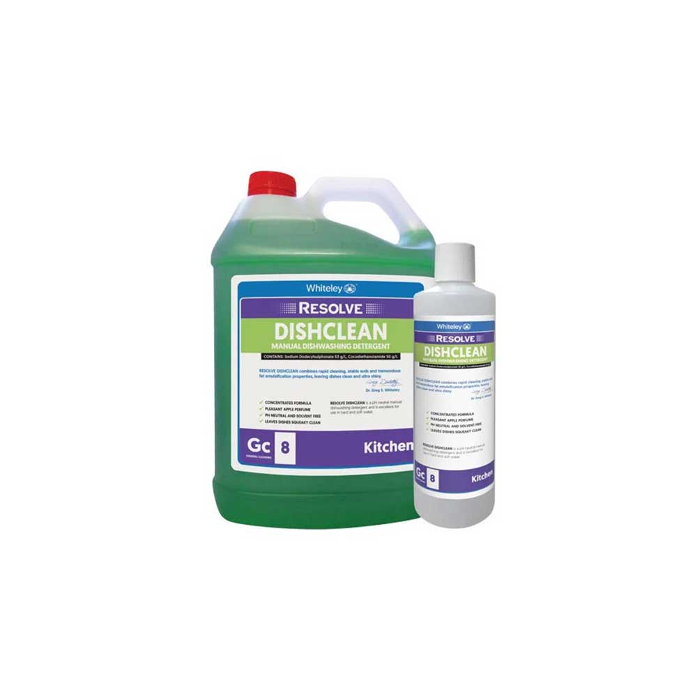 Whiteley Resolve Dishclean Manual Dishwashing Liquid 5Lt