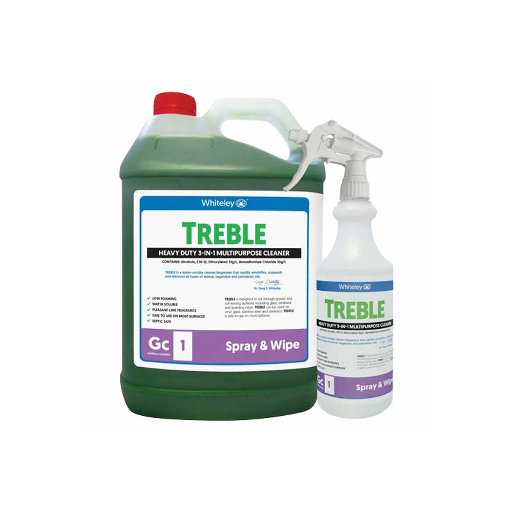 Whiteley Treble Heavy Duty Multipurpose Cleaner and Sanitiser 5Lt