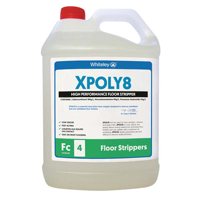 Whiteley XPOLY8 Floor Stripper - Fast Acting Sealer Remover for Multiple Floors