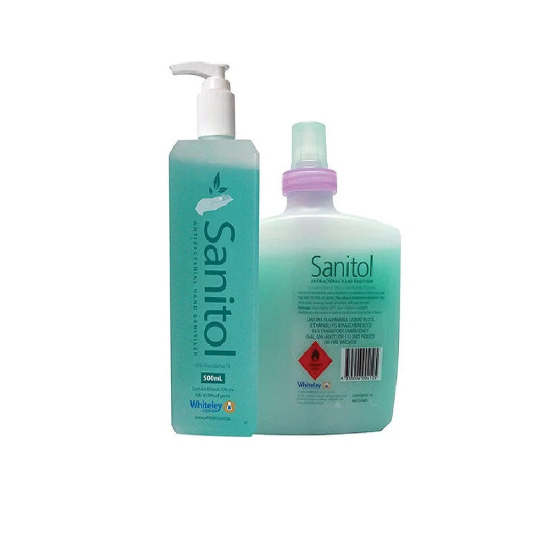 Whiteley Sanitol Antibacterial Hand Sanitiser 500ml – Kills 99.99% Germs